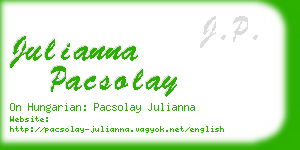 julianna pacsolay business card